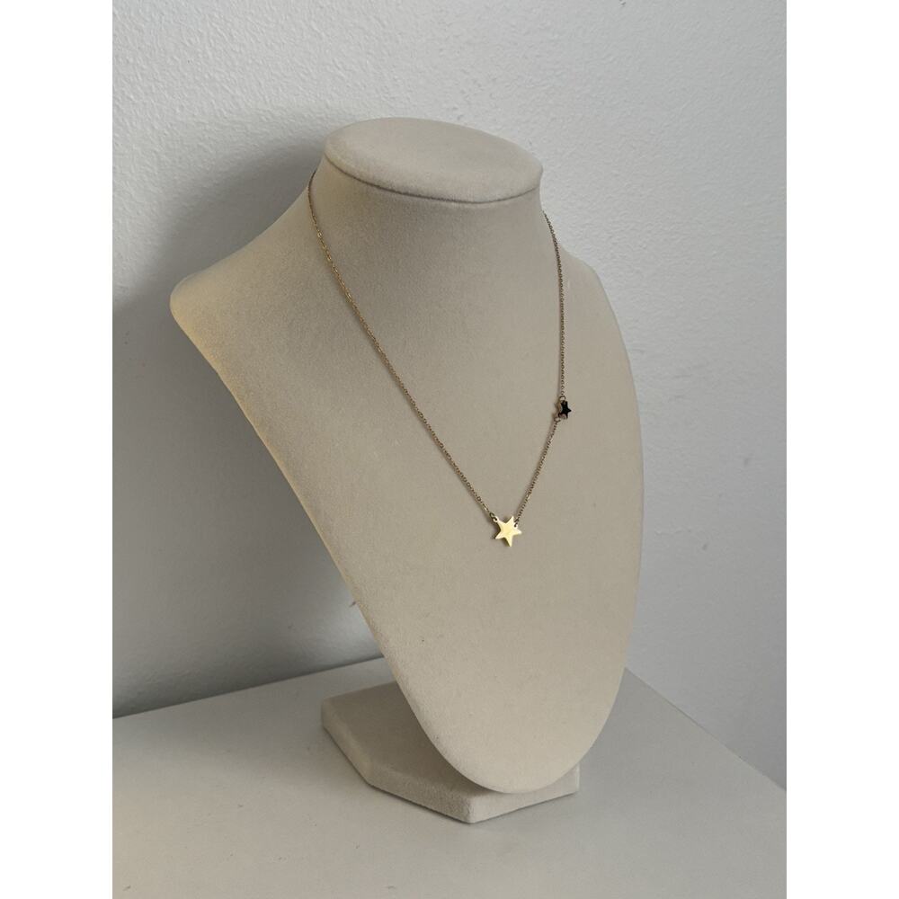 Gold Star Necklace Stainless Steel Minimal Dainty Pendant Jewelry Gift for Women - Picture 3 of 4